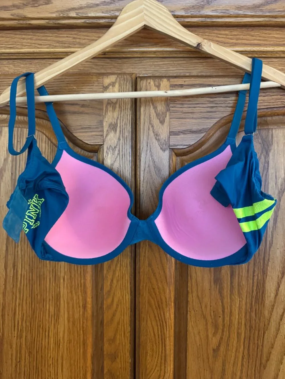 PINK Victoria's Secret Teal Blue T-Shirt Bra